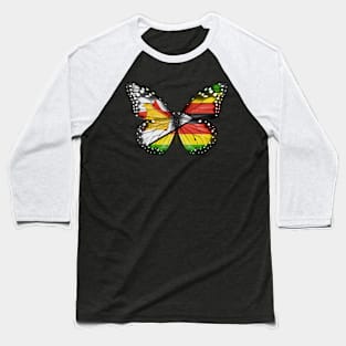 Zimbabwean Flag  Butterfly - Gift for Zimbabwean From Zimbabwe Baseball T-Shirt